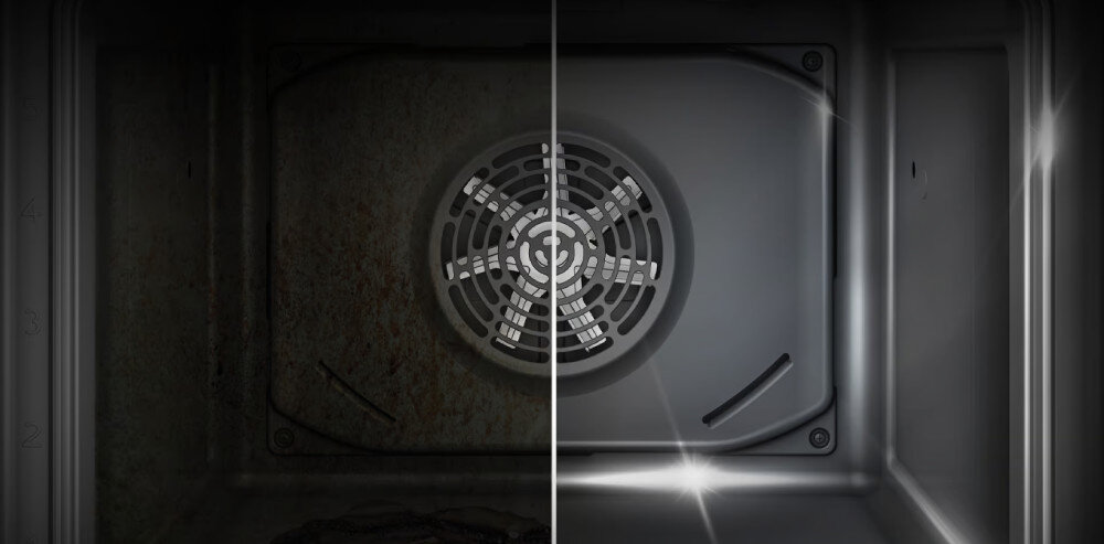 PIEKARNIK GRUNDIG GEIDD27000B system czyszczenia parowego zmiękczanie zabrudzeń para wysoka temperatura oszczędność czasu energii