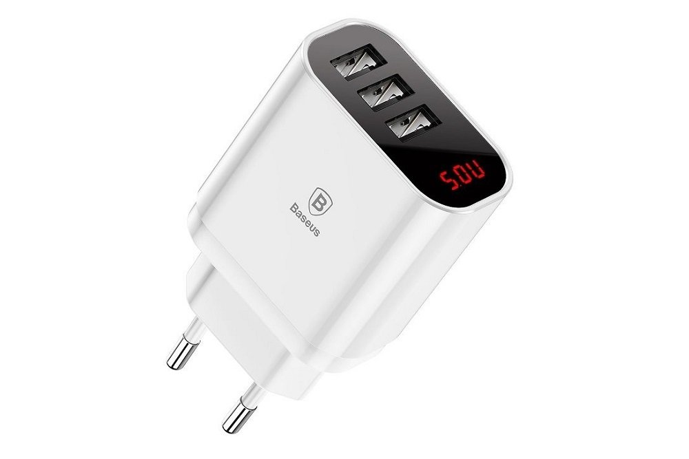 Ładowarka sieciowa BASEUS Mirror Travel trzy wejścia USB