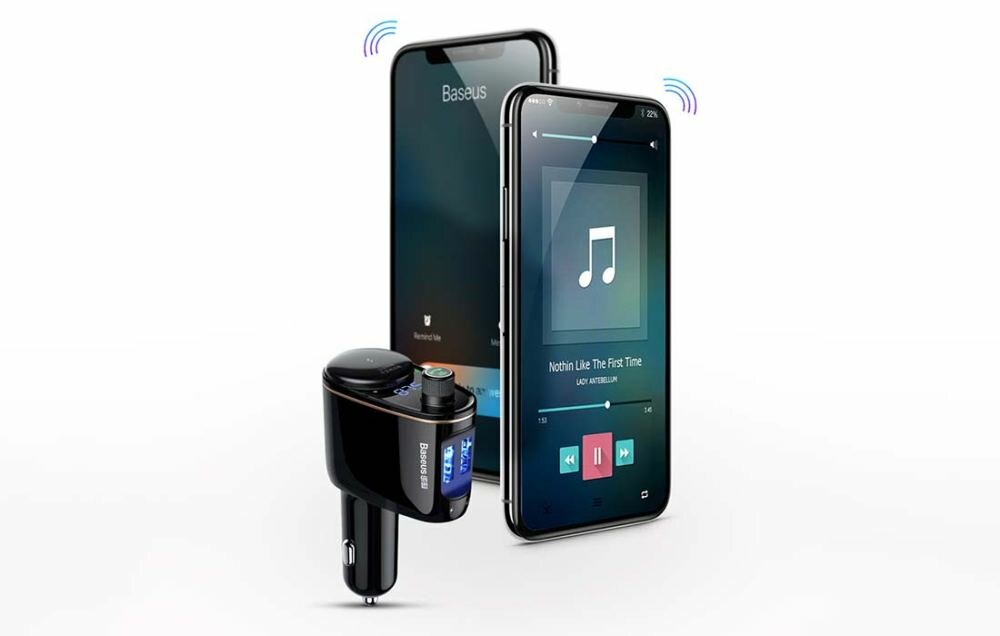 Transmiter FM BASEUS CCALL-RH01 bluetooth muzyka łączność dyski