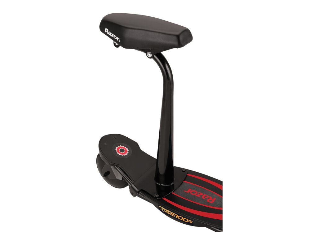 Hulajnoga elektryczna RAZOR E100 S Power Core Czarno-czerwony wygodne siodelko latwy demontaz