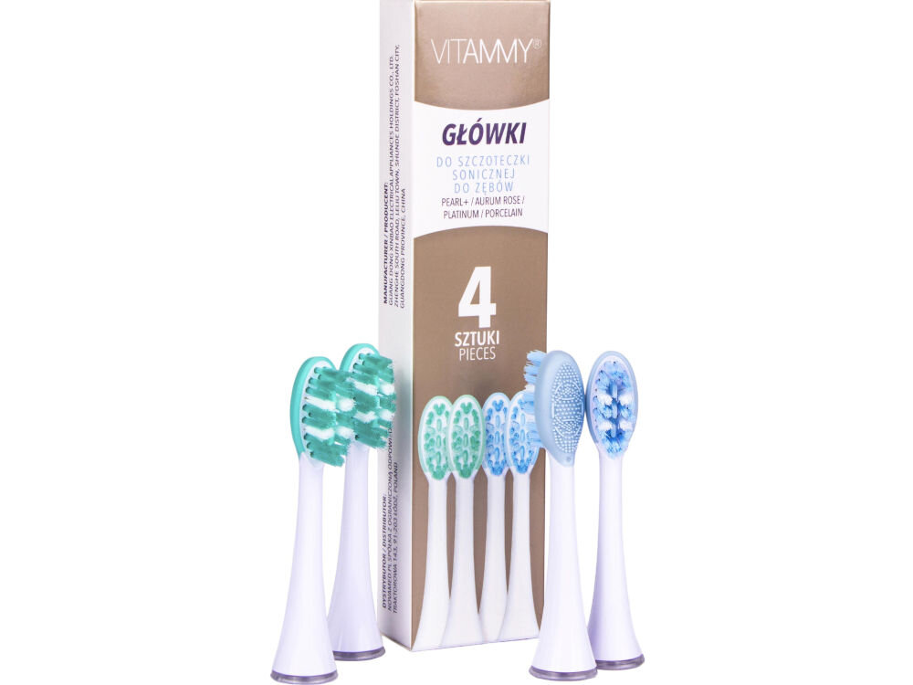 Końcówka szczoteczki VITAMMY Platinum i Vitammy Pearl+ TOW009215 (4 sztuki) elementy