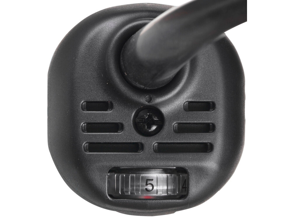 Szlifierka kątowa MAKITA GA5040C zbliżenie na pokrętło do regulacji prędkości silnik o mocy 1400 W prędkość obrotowa w zakresie od 2800 do 11000 obr./min przewód zasilający o długości 4 metrów duża swoboda ruchu bez potrzeby użycia przedłużaczy niska emisja hałasu 89 dB ograniczone drgania