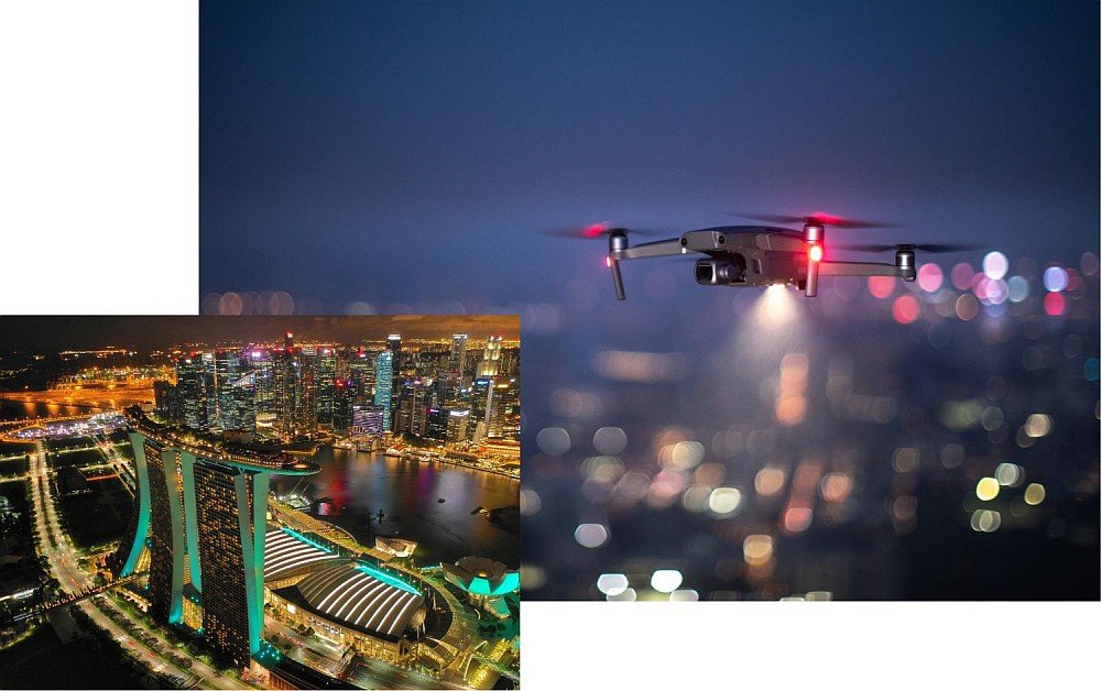 Dron DJI Mavic 2 Pro nocne zdjęcia