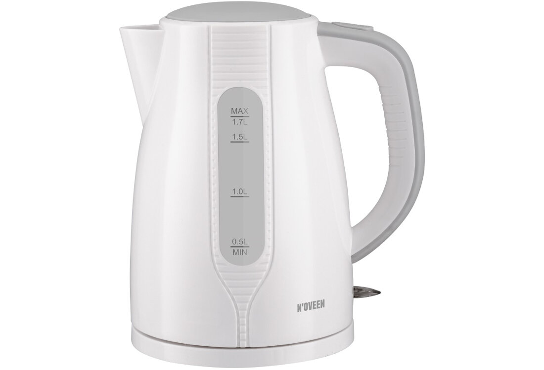 Czajnik NOVEEN EK1301 Szary pojemność  Widoczna podziałka poziomu wody monitorowanie ilość moc Bezprzewodowa konstrukcja obrotowa podstawa swoboda Automatyczny wyłącznik