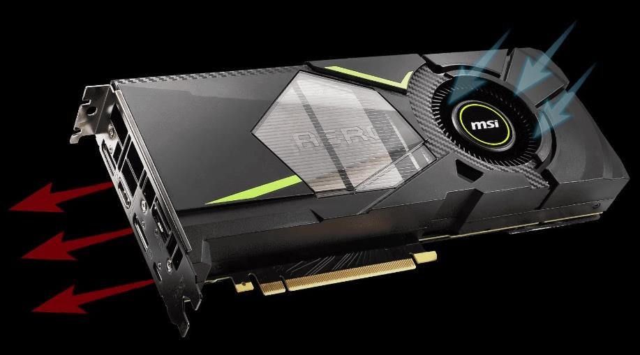 Karta graficzna MSI GeForce RTX 2080 Aero 8GB - SYSTEM CHŁODZENIA