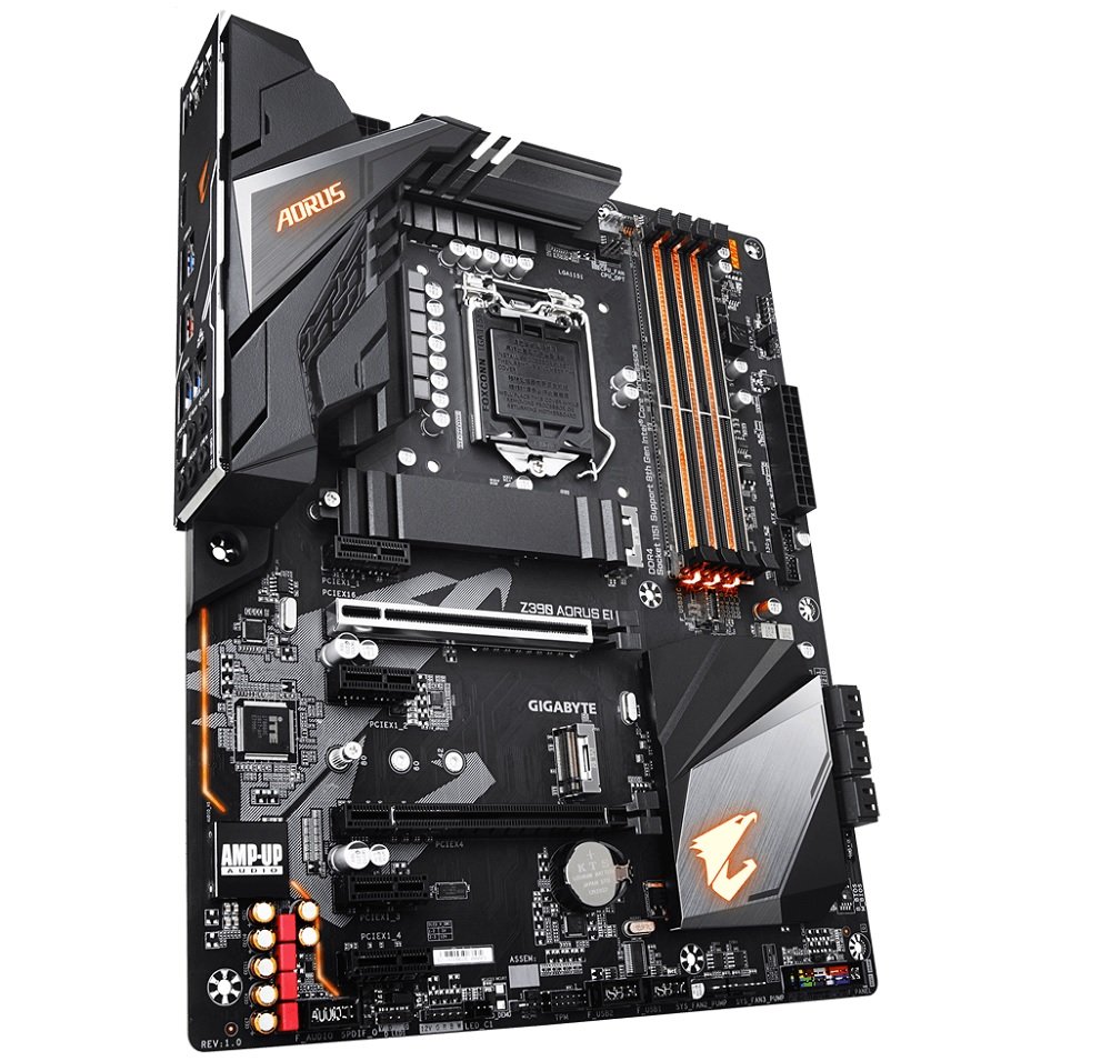 Płyta główna GIGABYTE Z390 AORUS ELITE system chłodzenia pięć wentylatorów technologia Smart Fan 5