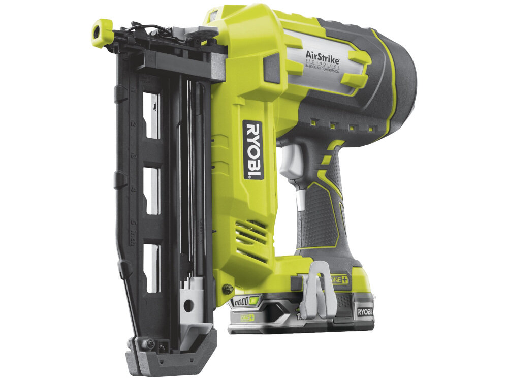 Sztyfciarka RYOBI R18N16G-0 ergonomiczna rękojeść typu GripZone antypoślizgowa powłoka