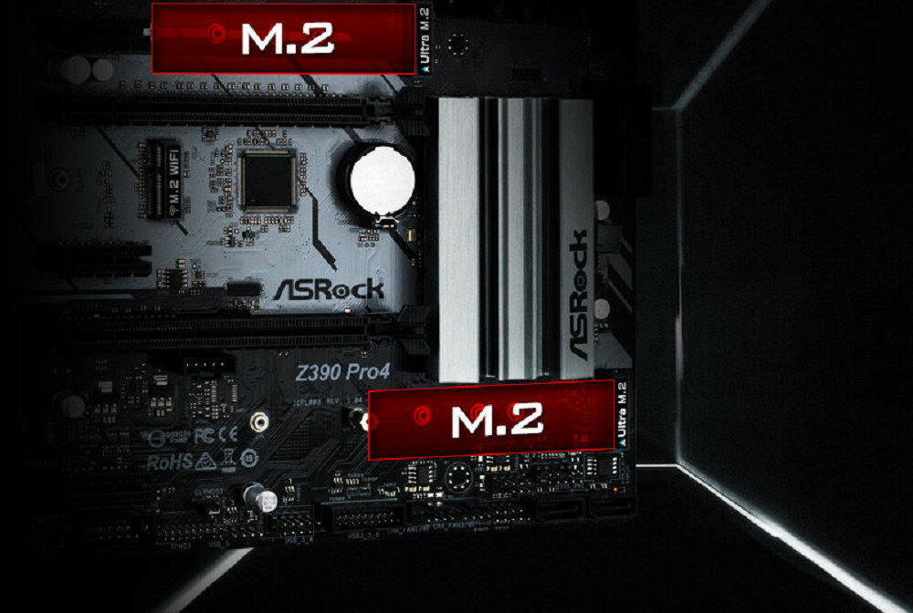 Płyta główna ASROCK Z390 Pro4 - interfejsy zlacza
