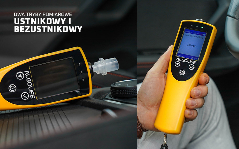 Alkomat ALCOLIFE F9 dwa tryby badania przesiewowe ustnikowe możliwości pomiar precyzja wynik użytkowanie czas