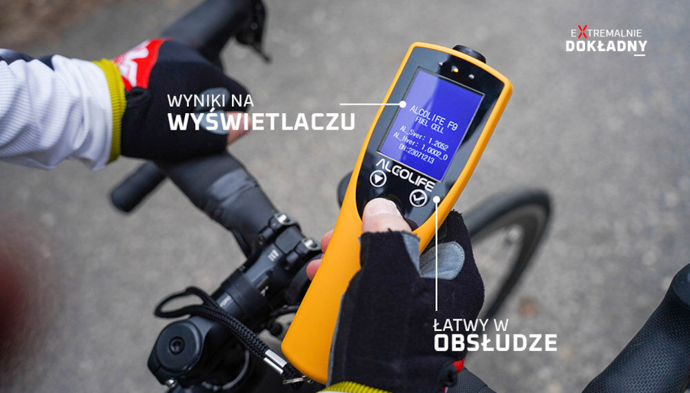Alkomat ALCOLIFE F9 Łatwe użytkowanie wygoda czytelny wyświetlacz cyfrowy wyniki oprogramowanie Bluetooth