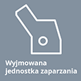 Ikona przedstawia biały symbol jednostki zaparzania na szarym tle z napisem \'Wyjmowana jednostka zaparzania\'.