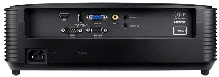 Projektor Optoma DX318e - szereg wejść HDMI D-SUB RS-232 USB