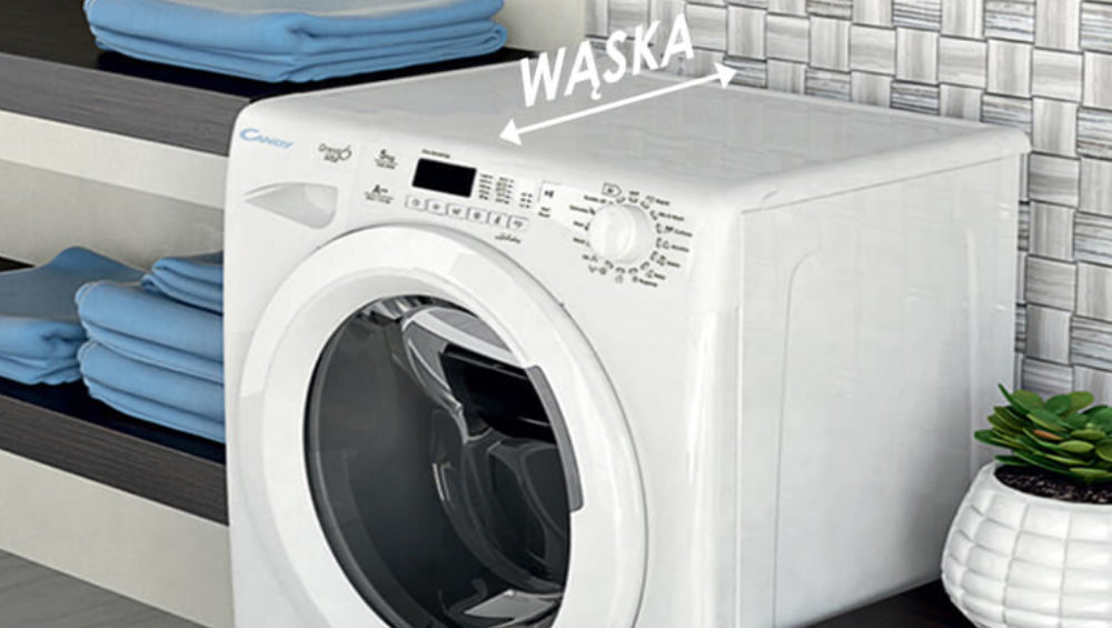 Pralka CANDY GVS44138THBN-16 - Wąska 44 cm 8 kg
