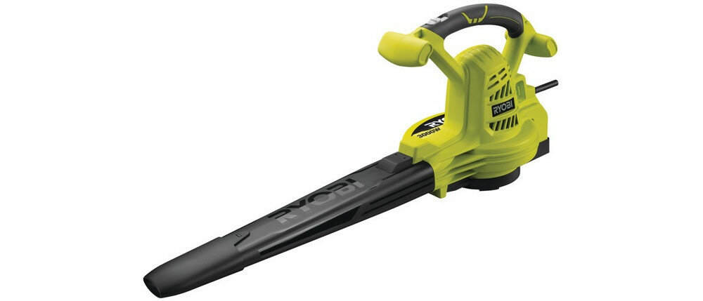 Dmuchawa do liści RYOBI RBV3000CSV silnik moc 3000W prędkość maksymalna wydmuchu powietrza 375 km/h