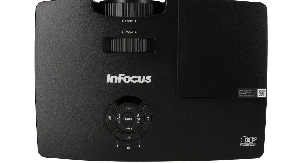 Projektor INFOCUS IN114xv pamaetry fizyczne waga wyglad kolor wentylacja chlodzenie jedna sciana perforowana