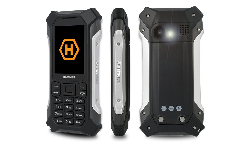 Telefon HAMMER Patriot Czarny waga design wygląd