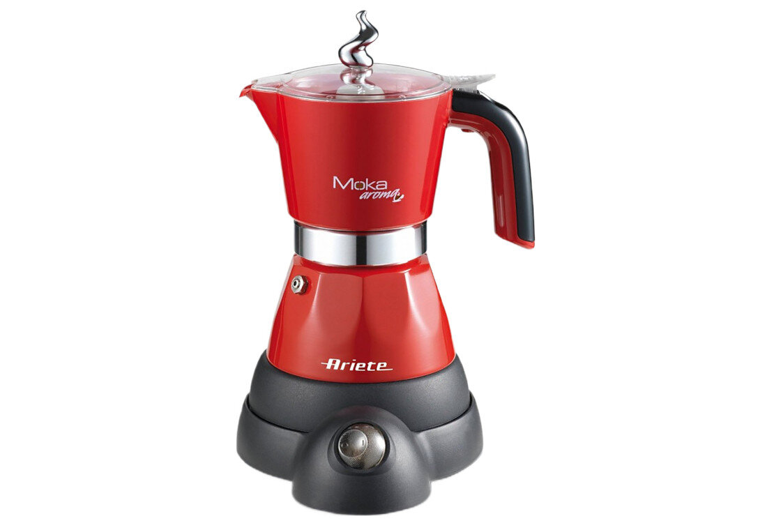 Kawiarka ARIETE Mokina 1358/16 Czerwony Stała jakość naparu intensywny aromat i klarowny smak bez fusów ciśnienie napój