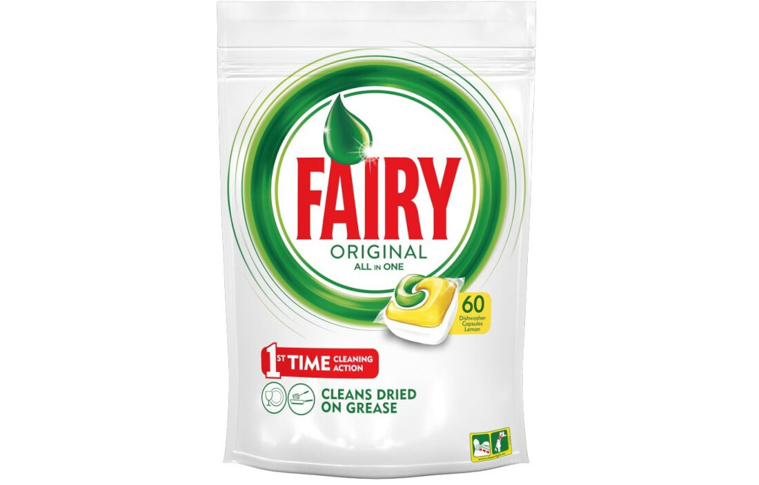 Tabletki do zmywarek FAIRY All In One Lemon 60 szt. skuteczne dzialanie posiadaja nablyszczacz uzytkowanie rezultaty efekty