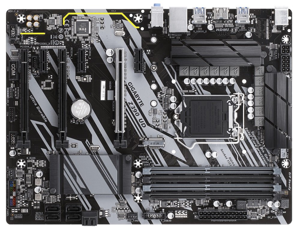Płyta główna GIGABYTE Z390 UD trwałość wytrzymałość dodatkowe punkty lutownicze układ sieciowy Realtek 8118 LAN