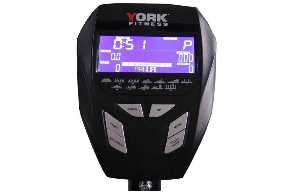 Orbitrek magnetyczny YORK FITNESS X510 Wszechstronne urządzenie do ćwiczeń Nowoczesny sprzęt treningowy 17 programów treningowych duży wyświetlacz czas trwania treningu dystans spalone kalorie tętno opór magnetyczny