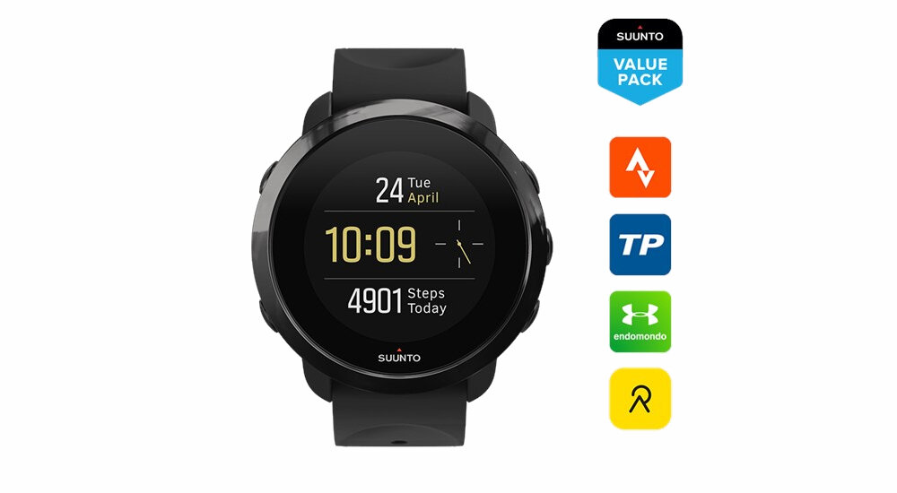 ZEGAREK SUUNTO 3 FITNESS BLACK licznik kroków kalorii pomiar tętna