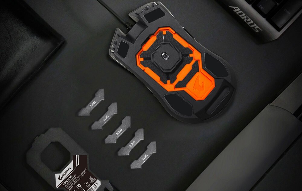 Mysz GIGABYTE Aorus M5  - podswietlenie 