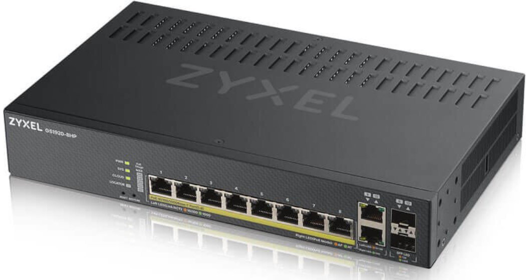 Switch ZYXEL GS1920-8HPV2-EU0101F praca szybkość eleastyczność pomoc wyposażenie