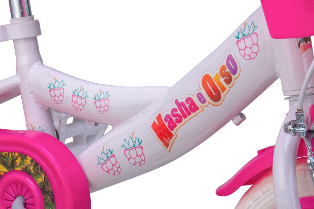 Rower MASZA I NIEDŹWIEDŹ 12 Biały rama