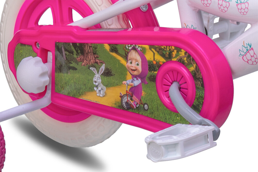 Rower MASZA I NIEDŹWIEDŹ 12 Biały kola