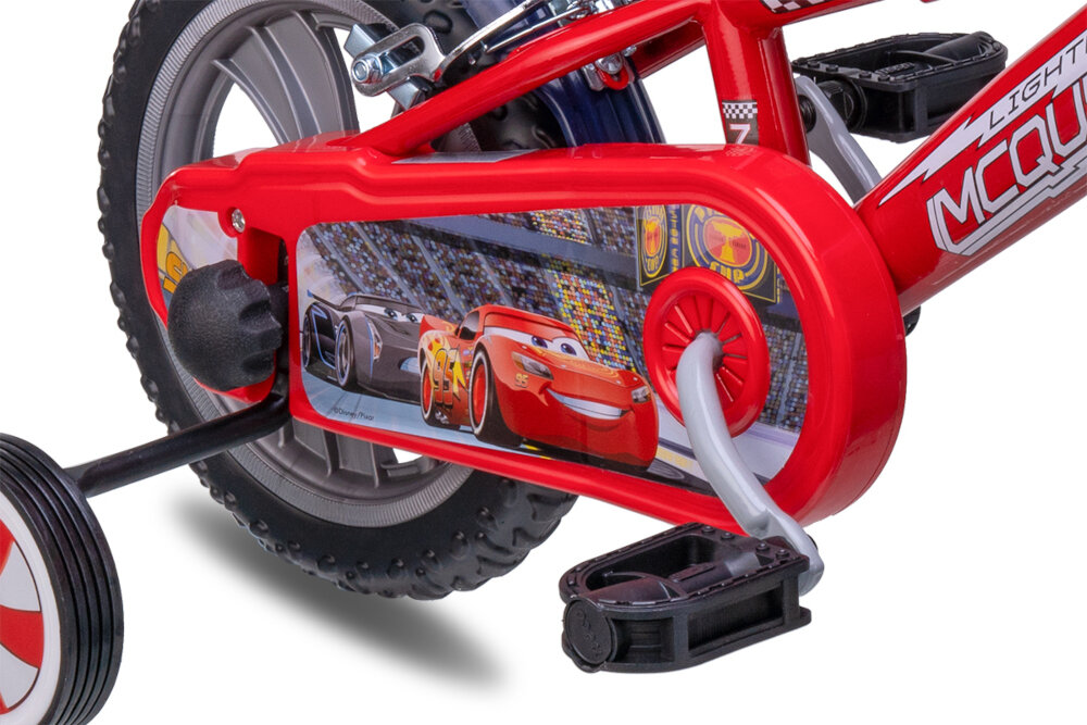 Rower DISNEY Auta 12 Czerwony kola