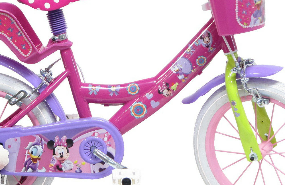 Rower DISNEY Minnie 14 Różowy rama