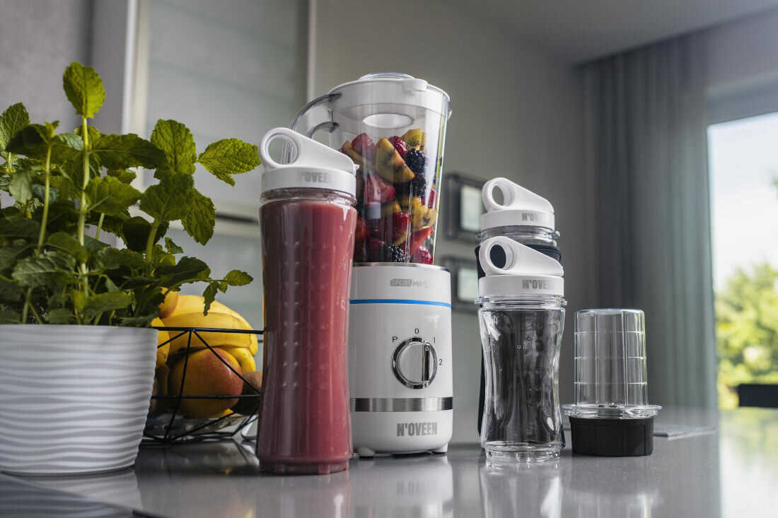 Blender kielichowy NOVEEN SB2100 Xline wyposazenie funkcje mlynek do kawy