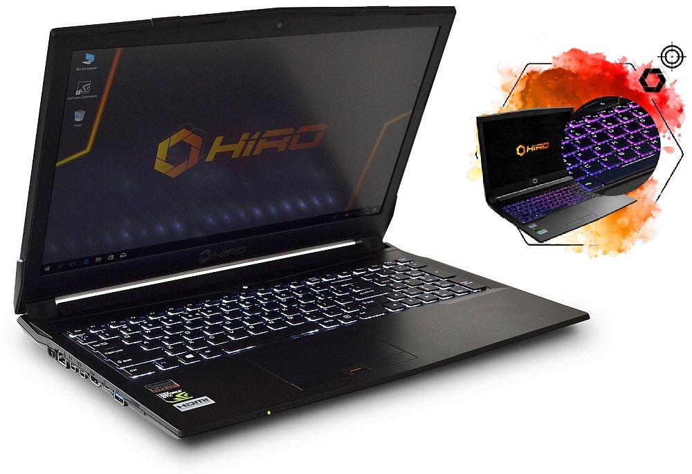 Laptop Gamingowy HIRO 850EJ - Podświetlana Klawiatura