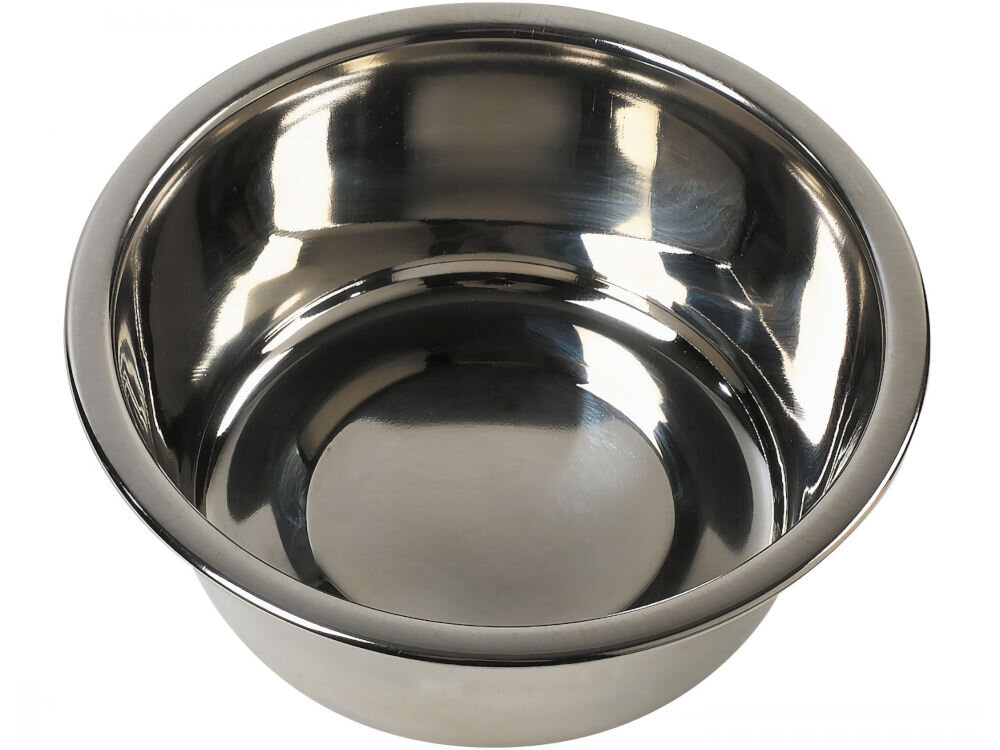 Miska dla psa i kota ZOLUX 475320 Stalowa miska o gładkiej, błyszczącej powierzchni, odbijająca światło. Miska ma prosty, okrągły kształt i jest przeznaczona dla psa