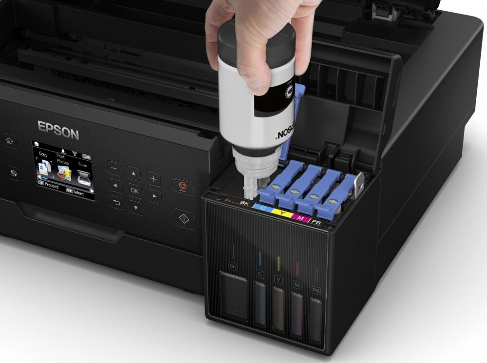 Urządzenie EPSON EcoTank L7160 system napełniania unikanie bałaganu