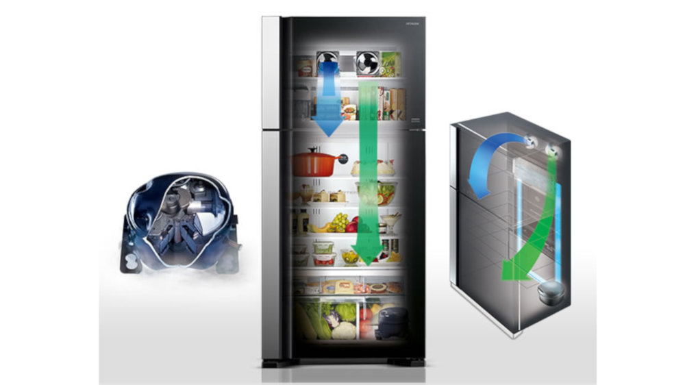 Lodówka Wolnostojąca Hitachi R-BG410PRU6X - Dual Fan Cooling