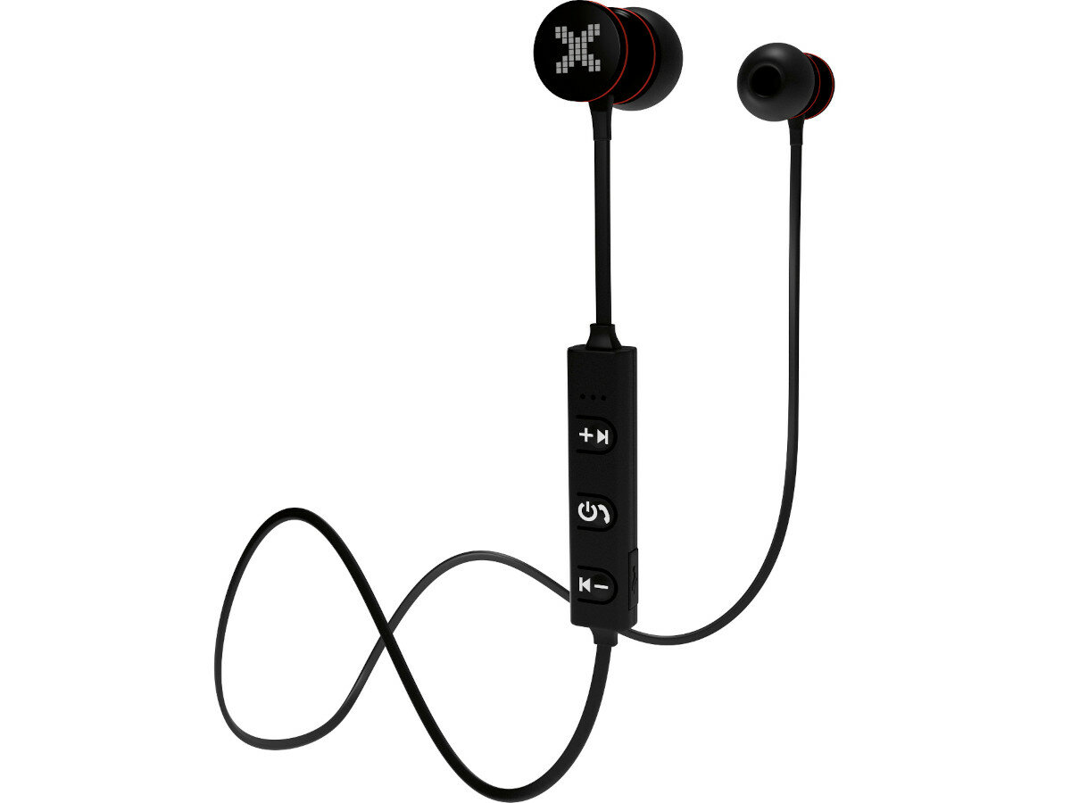 Słuchawki dokanałowe XMUSIC BTE601K Niebieski Bluetooth etui wyglad dzwiek mikrofon
