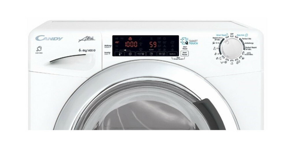PRALKO-SUSZARKA CANDY CANDY GVSW40 464TWHC-2-S    elektroniczny wyświetlacz parametry suszenie czas pracy 
