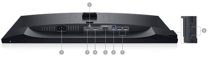 Monitor DELL P2219H - Złącza