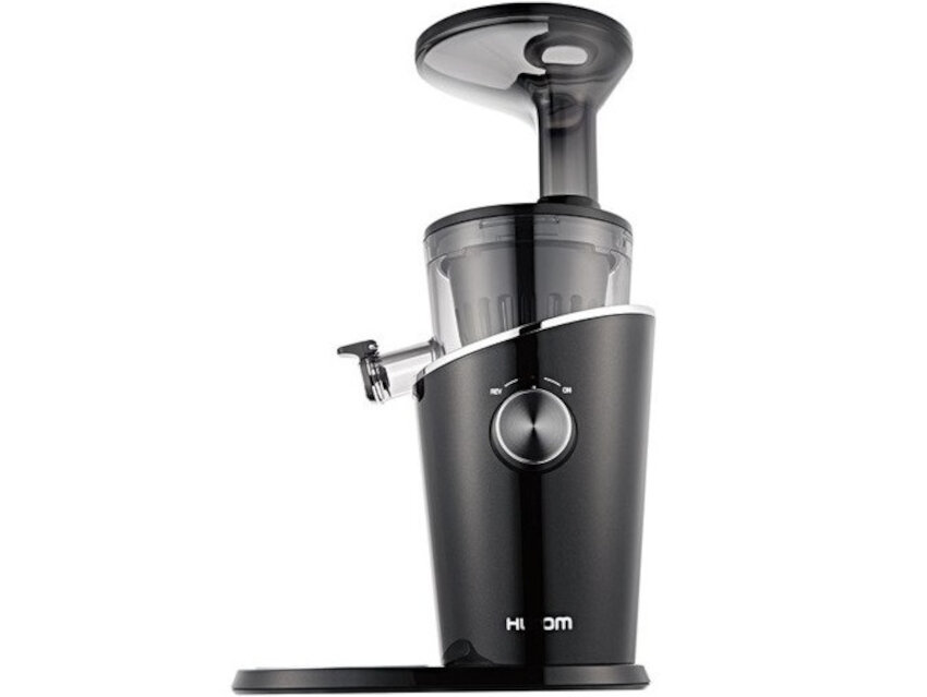 Wyciskarka wolnoobrotowa HUROM H100 Czarny 43 obroty na minute wysokie cisnienie walek slimakowy z podwojnymi skrzydelkami zarowno do twardych jak i miekkich