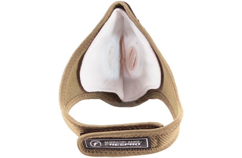 Maska antysmogowa RESPRO Ultralight Kremowy XL oddychający materiał