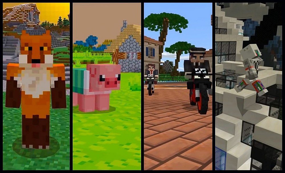 Minecraft Gra microsoft mody do pobrania skórki