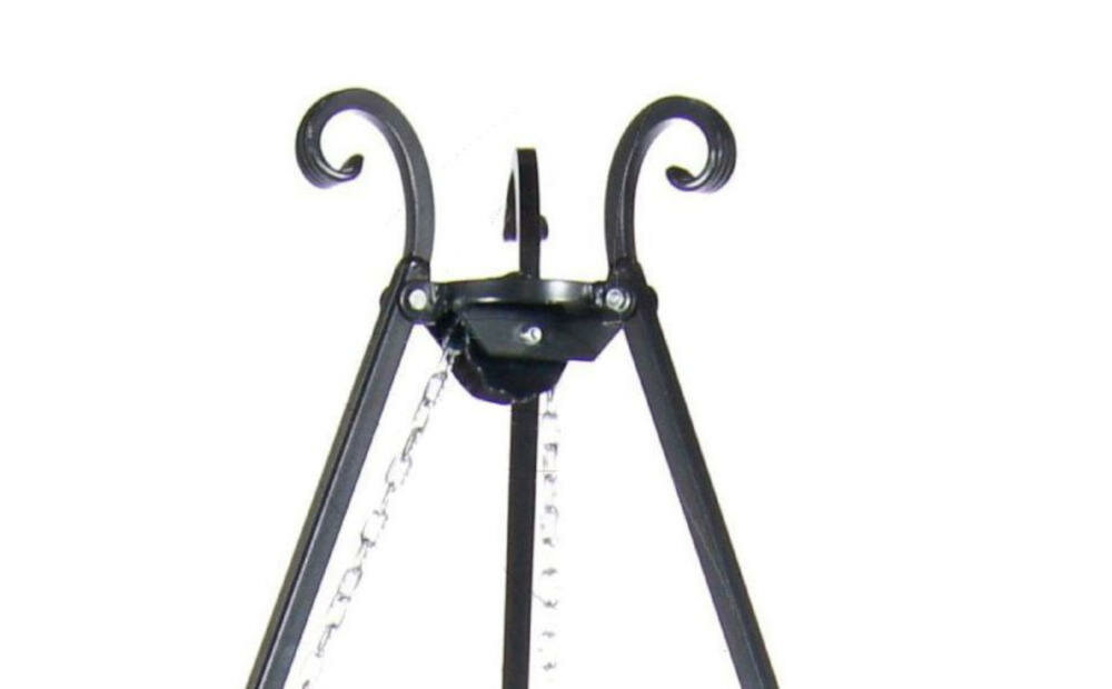 FARMCOOK E00374 stabilne ruchome nogi powierzchnia łańcuch kociołek stalowy ruszt