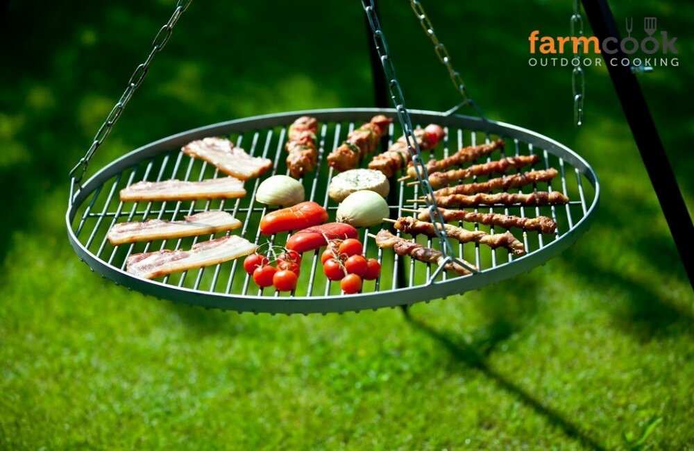 Grill ogniskowy FARMCOOK Oskar Łatwe czyszczenie ruszt wymiary