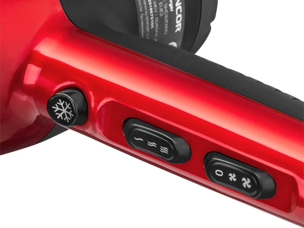 Suszarka SENCOR SHD 6701RD 3 temperatury 2 prędkości zimny nadmuch dyfuzor koncentrator