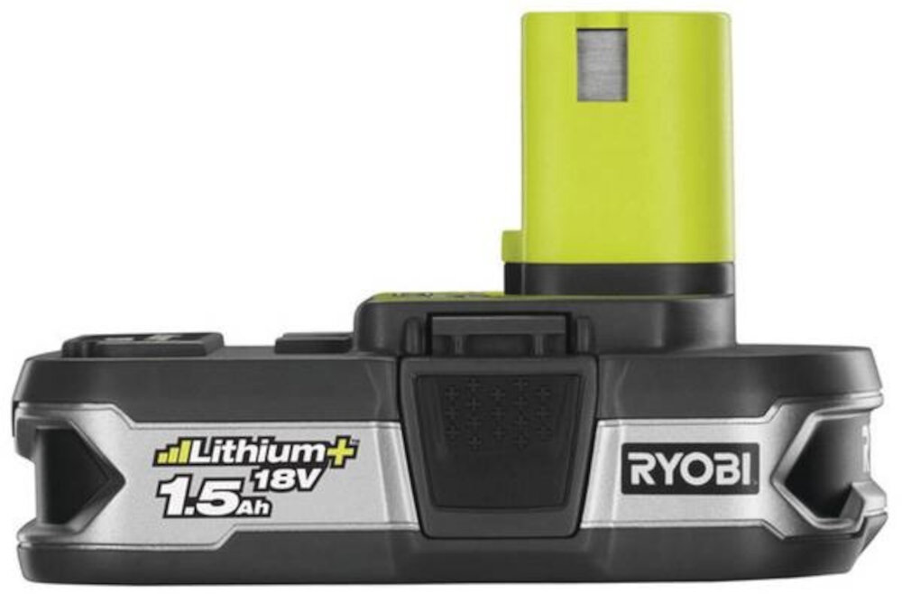 Akumulator RYOBI RB18L15 One+napięcie 18 V rodzaj litowo-jonowy pojemność 1,5 Ah duża moc długi czas pracy trwałość wskaźnik naładowania