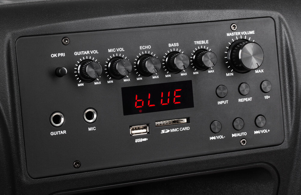 Power audio KRÜGER&MATZ KM1715 Czarny panel pokrętła głośność