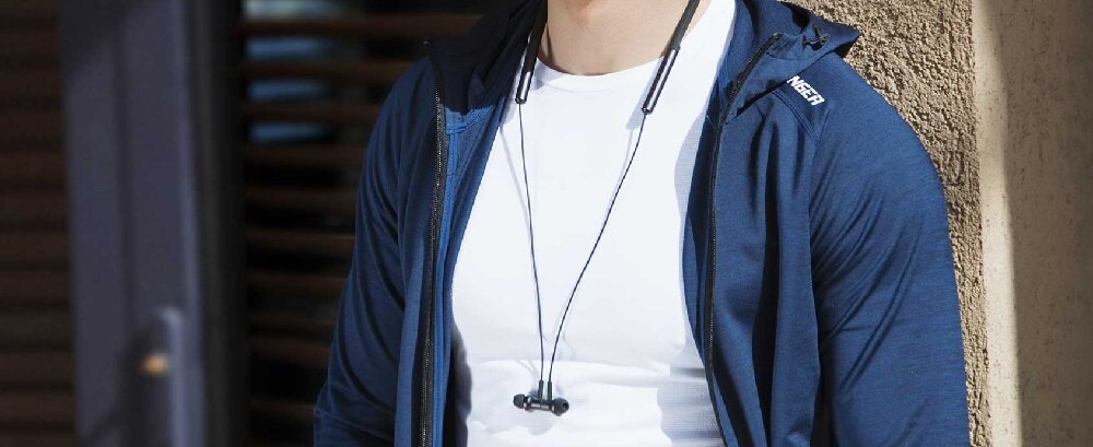 Słuchawki dokanałowe XIAOMI Mi Bluetooth Neckband Czarny akumulator