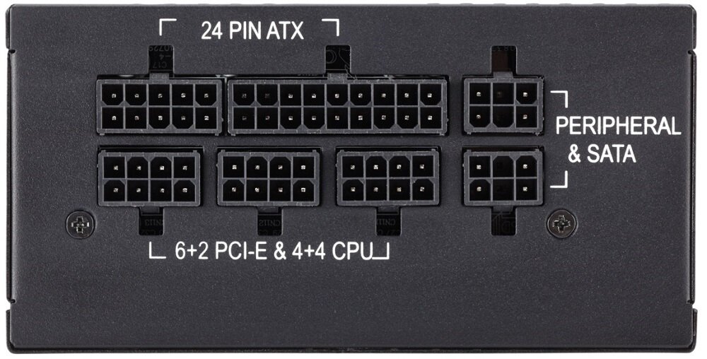 Zasilacz CORSAIR SF600 600W Platinium - Funkcjonalne gniazda