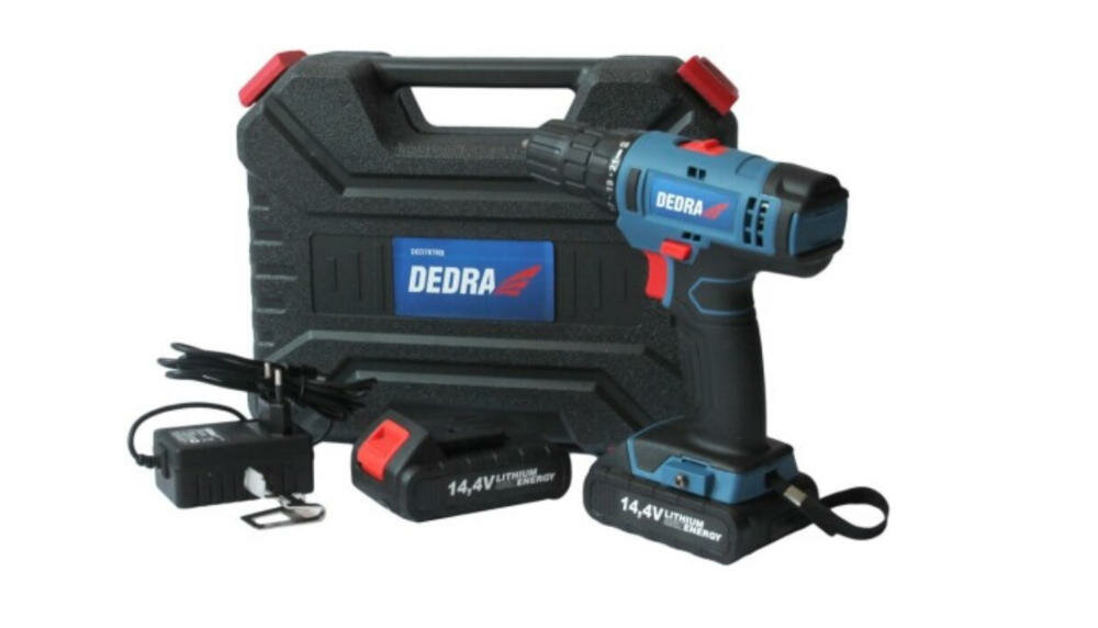 DEDRA-DED7878B wiertarka wkrętarka narzędzie praca metal ceramika materiały budowlane drewno sklejka płyta wiórowa przekładnia elektroniczna regulacja prędkość obrotowa łagodny rozruch lampa led ergonomiczna rękojeść soft grip
